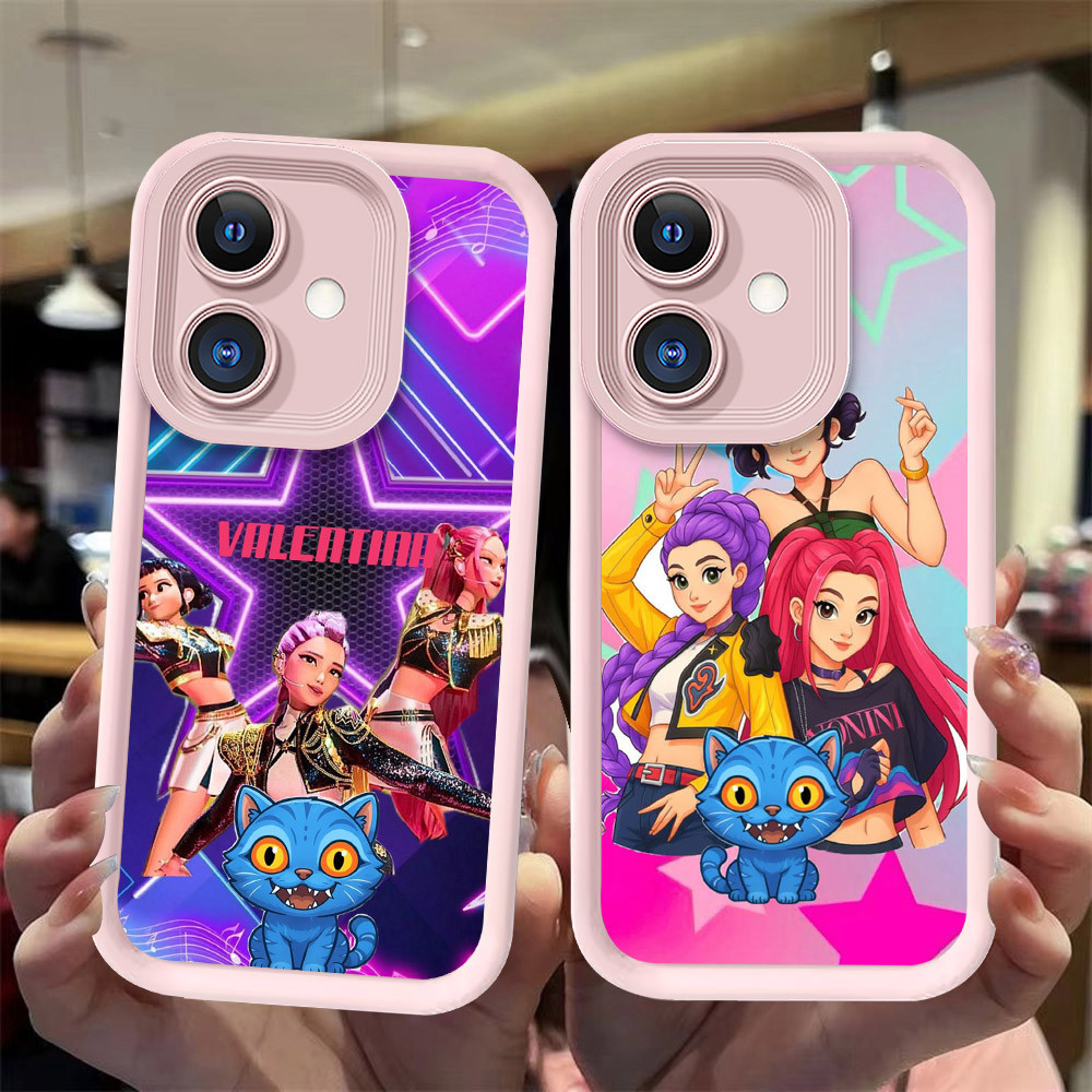 J-17 K-Pop Demon Hunters ดำขาวชมพูเคสโทรศัพท์หรับ OPPO A40m A20 A5X A3X A79 A5i A5 Pro A3 A40 Reno 1