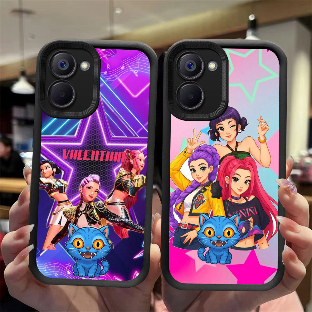J-17 K-Pop Demon Hunters ดำขาวชมพูเคสโทรศัพท์หรับ Xiaomi POCO C65 C81X C71 X7 Pro