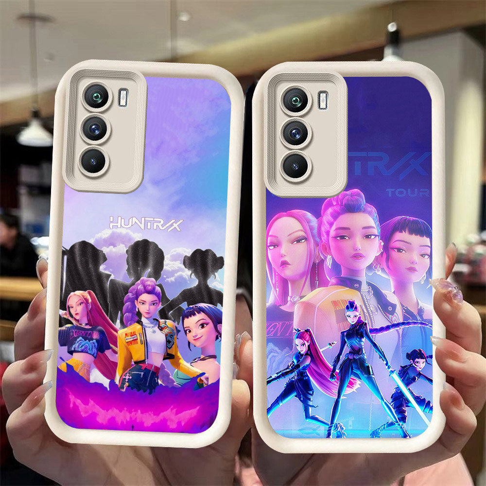 J-26 K-Pop Demon Hunters ดำขาวชมพูเคสโทรศัพท์หรับ OPPO Reno A3 12 6 K12X 6Z A16 A54S A16S Lite Pro 5