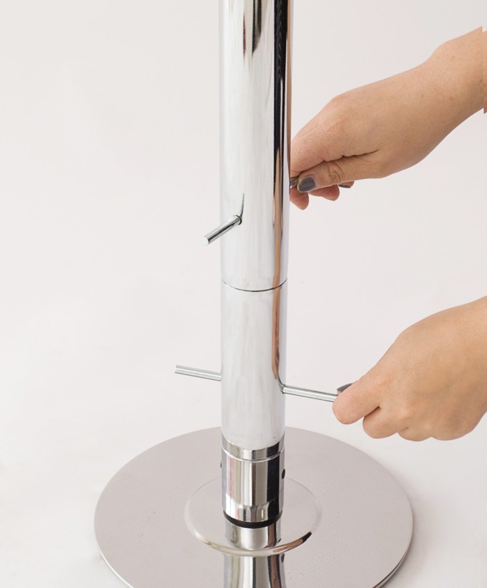 Home Exercise Club Gym Fitness Bar Removable Stripper Dancing Pole Portable Adjustable Height Spinn
