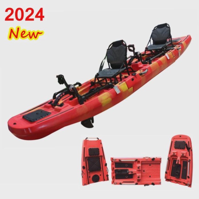 2024 New Design 3 Section Detachable Modular Pedal Kayak,Angler Fishing Kayak Sitontop,Best Fishing
