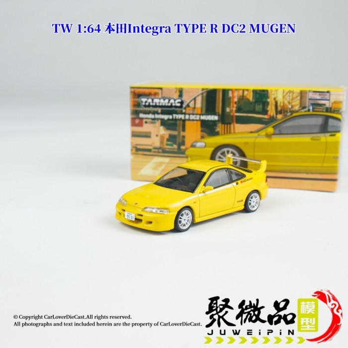 พร้อมสต็อก TW 1: 64 Honda Integra TYPE R DC2 MUGEN โมเดลรถอัลลอย TarmacWorks