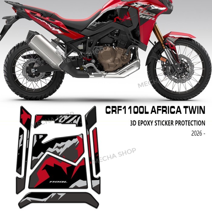 3D Resin Sticker Protection Kit for Africa Twin CRF 1100 L 2026 Accessories Motorcycle Decals