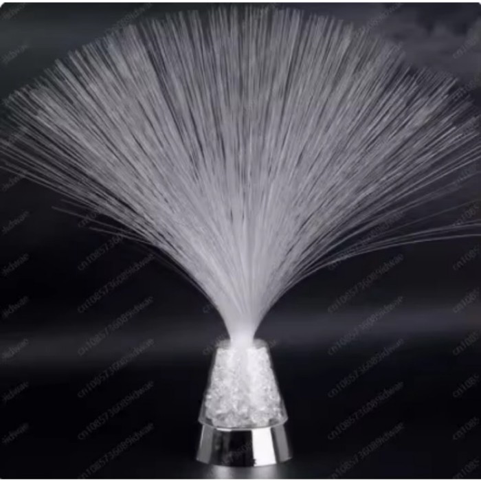 Ice crystal transparent base LED decorative light, gypsy fiber optic light