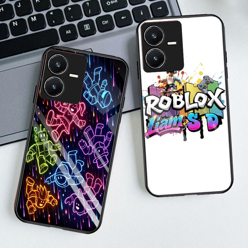 T-28 PUBG Roblox กระจกนิรภัยสําหรับ VIVO Y22S Y55 Y75 Y22 V23 V23E Y35 T1 Y28 V25 2024 5G กรณี