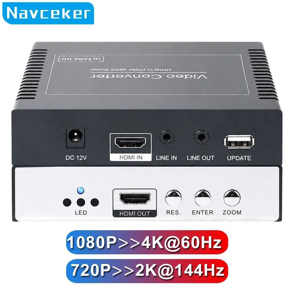 ใหม่ ProAV คอนโซลวิดีโอเกม 4K Upscaler HDMI 4K Upgrader 1080P ถึง 4K 60Hz 2K 144Hz Scale สําหรับ Nin