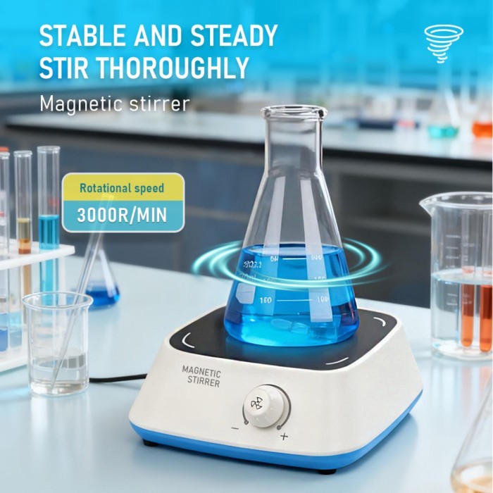 Mini Magnetic Stirrer Laboratory Compact Portable Stirrer Lab Magnetic Stirrer Adjustable Speed 300