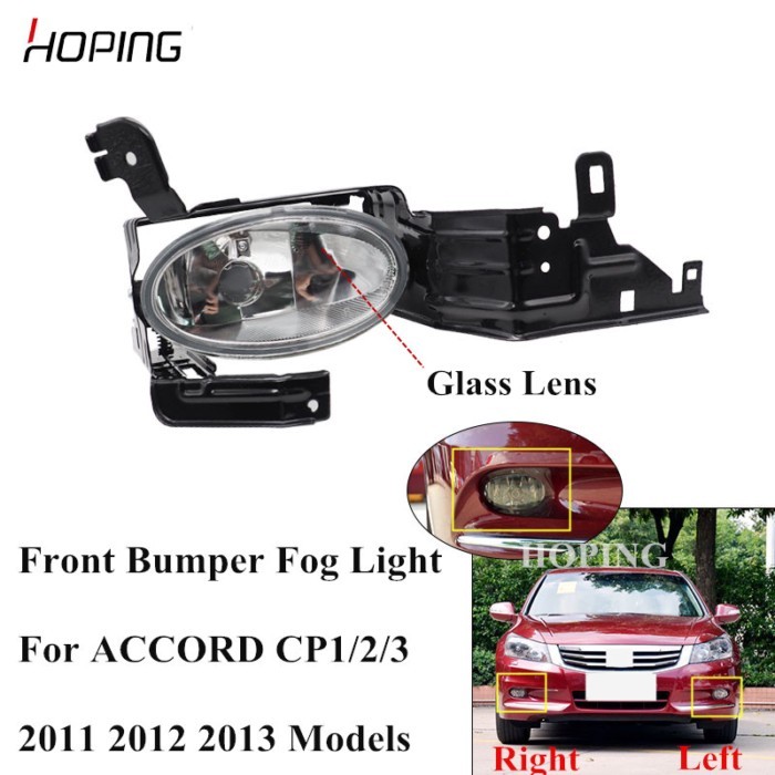 Hoping Front Bumper Fog Light Fog Lamp For HONDA Accord 2011 2012 2013 CP1 CP2 CP3 2.0L 2.4L 3.0L 3