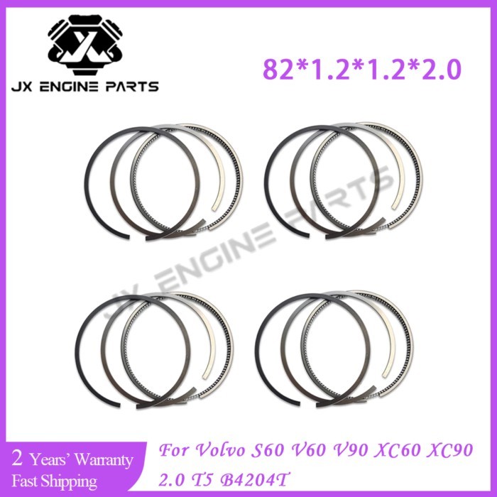 B4204T Engine STD 0.5 Piston Ring Set For Volvo 2.0 S60 S90 V60 V90 XC60 XC90 2.0T 2.0L L4 GAS T4 T