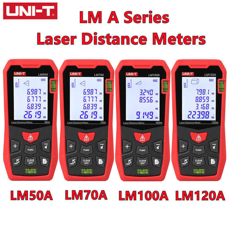 ❤ [รับประกัน 1 ปี]Uni-T เครื่องวัดระยะทางเลเซอร์ดิจิทัล Lm50a Lm70a Lm100a Lm120a