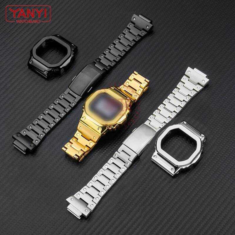 band For Casio G-Shock Dw-5600 Dw5600 Gw-B5600 Dw-5030 Gb-5600 Gwx-5600 Watch Band Case Steel Bezel