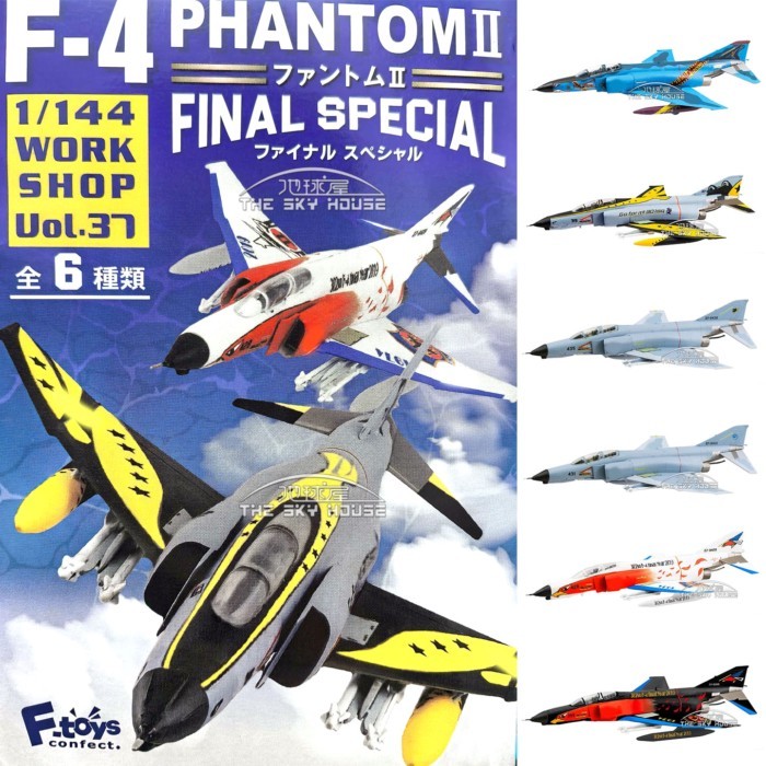 F-TOYS F4EJ Ghost Jet Fighter 1/144 ผลิตภัณฑ์กึ่งสําเร็จรูปเครื่องบินรุ่นกล่องไข่ตกแต่งพร้อมสต็อกรถร