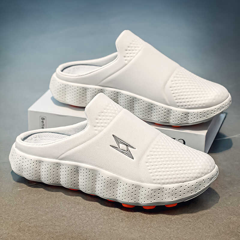 Sneakers Breathable Massage Insole Backless Slippers Non-Slip Casual Loafers Walking Platform Slide
