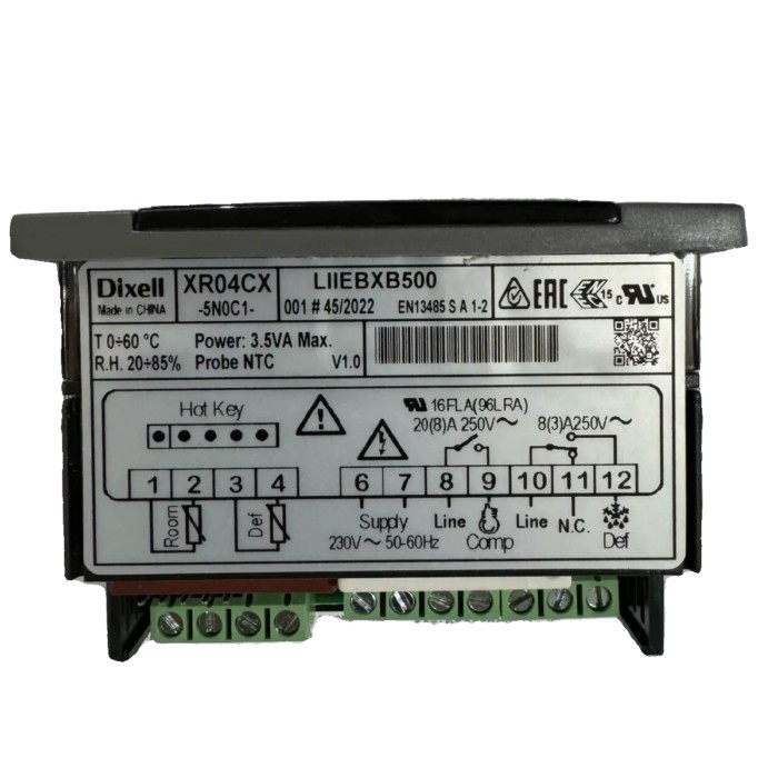 Dixell XR04CX-5N0C1 Digital Temperature Thermostat Controller 230V 50/60Hz Double Output Defrost fo