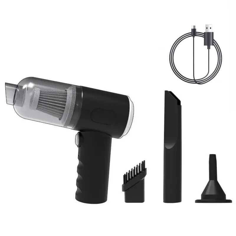 9000Pa เครื่องดูดฝุ่รถยต์ไร้สาย ร์จ USB 1200Mah DT อุปกรณ์ทําความสะอาดแบบพกพา Mini
