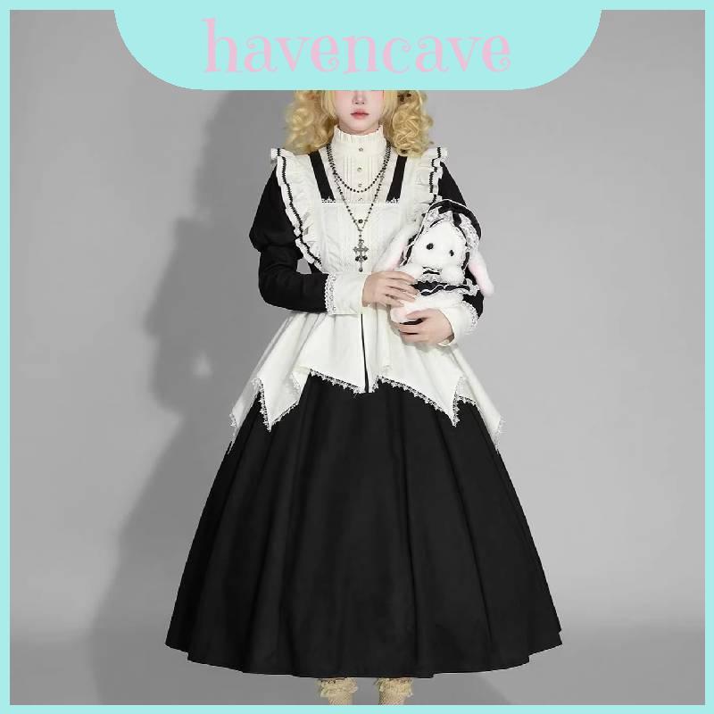 Style Lolita Gothic Dress ผ้านุ่มสําหรับคอสเพลย์และใช้ชุดสร้างสรรค์