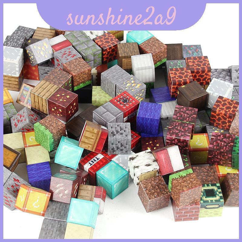 My Magnetic World Craft Blocks ชุดของเล่นแม่เหล็ก Diy สีสันสดใสสําหรับพัฒนาการเด็ก Creative