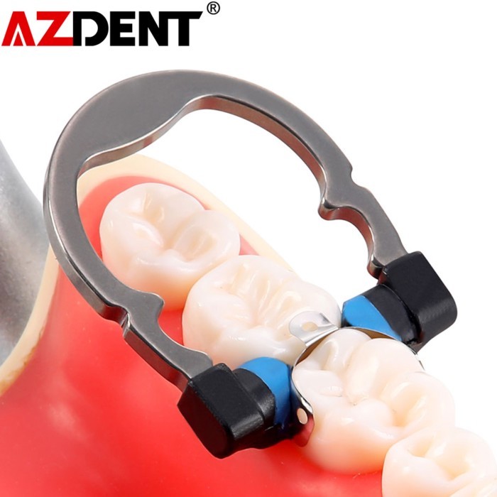 Azdent Dental Sectional Matrix System Set Dental Matrices Clip Ring Matrix Bands Dental Wedges Plas