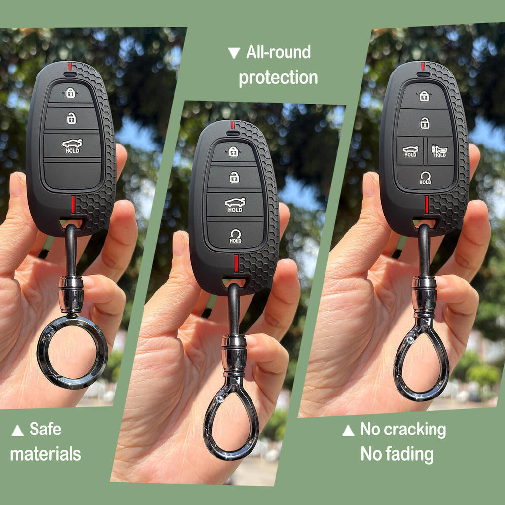 Hyundai Ioniq 5 Nx4 Tucson Santa Fe Sonata Nexo Prime Santa Fe Key ผู้ถือซิลิโคนรถ Remote Key ฝาครอบ