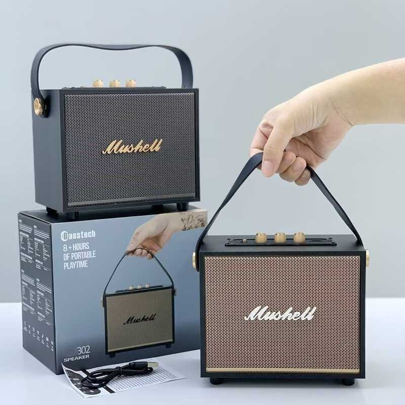 ขายร้อน XM-302 ลําโพงบลูทูธไม้แบบพกพาเสียงแบบพกพาในครัวเรือนซับวูฟเฟอร์กลางแจ้ง