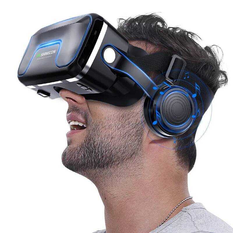 VR SHINECON G04EA 10.0 Virtl หมวกกันน็อค 3D แว่นตา Casque สําหรับสมาร์ทโฟนชุดหูฟังโทรศัพท์สมาร์ทวิดี