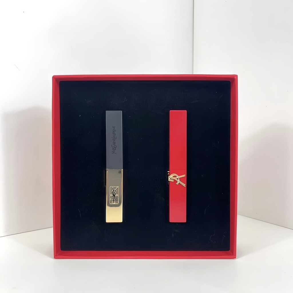 แฟชั่นพิเศษ/100 Red Bar Gold Bar ชุดสองชิ้น/ถุงของขวัญกล่องสีแดง❗ลิปสติกแถบแดงเต็ม 3 ⃣ สี 2024 #, 19