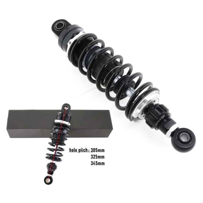 1pcs 7mm Spring 305/325/345mm Adjustable damping Motorcycle Scooter Rear Shock AbsorberFor Honda Ya