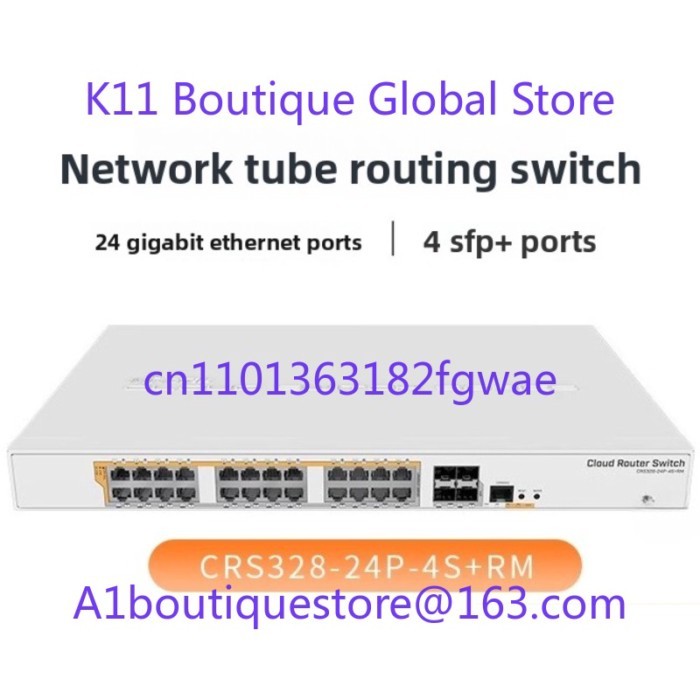 CRS328-24P-4S + RM 4-port 10 Gigabit 24-port Gigabit PoE managed routing switch