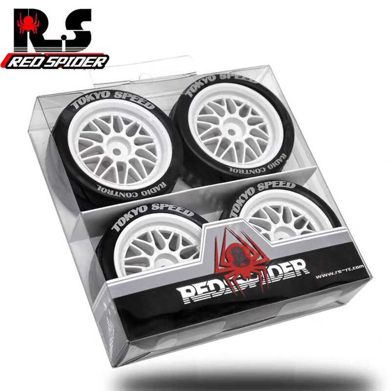 Rs ยางรถแข่ง Red Spider 1/10 Rc Car Kyosho Fw06 Tamiya Tt01 Tt02 Xv01 รุ่น R157@ R157@