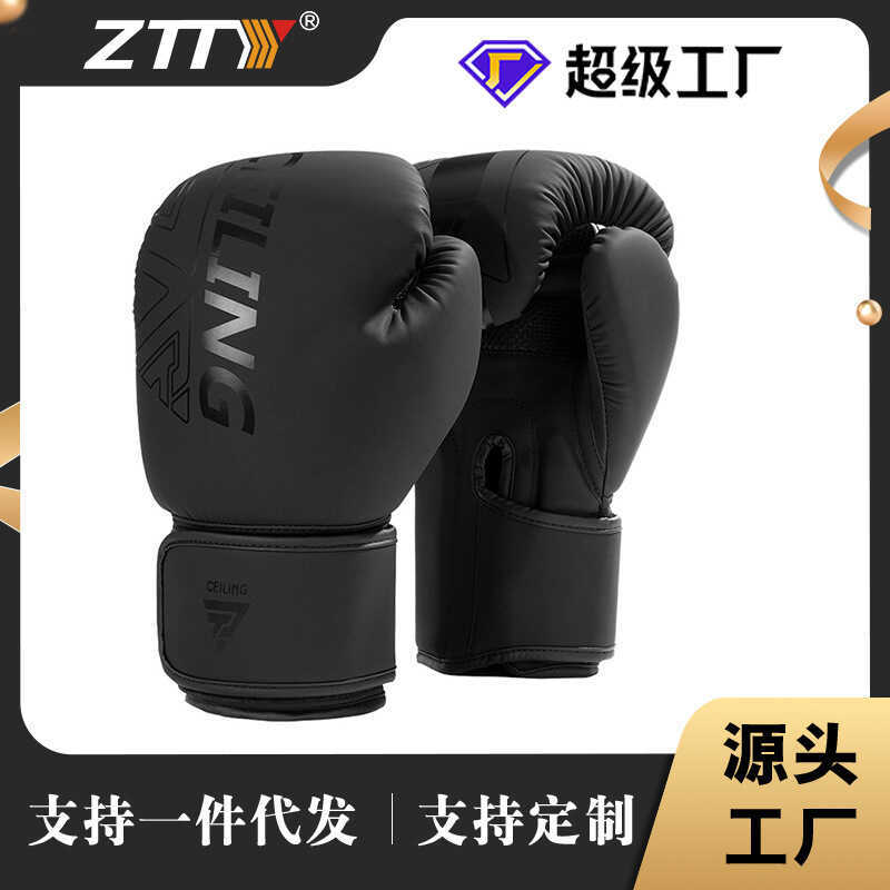 ZTTY นวมชกมวย Sanda Fighting Muay Thai Punching Bag Professional Training Fighting Gloves