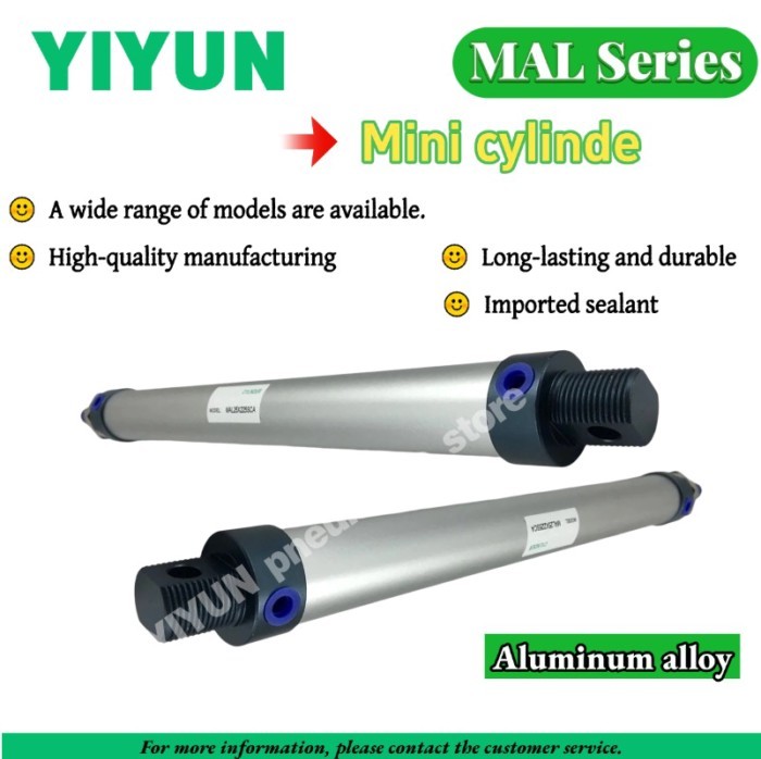 1PC Mini Cylinder Air Cylinder MAL32X25-S-U MAL20X150-S-CA MAL20X175-S-CA MAL20X200-S-CA MAL32X50-S