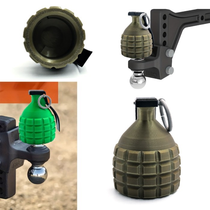 For 50mm Tow Bar Grenade Prop Covers Cap Ornament Tow Bar Cap Universal Hitch Prop Covers for Prote