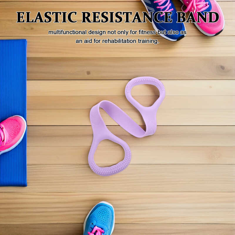 A Figure 8 Women Fitness Silicone Stretch Rope Posture Correction Back Arm Mobility Band Yoga Gym