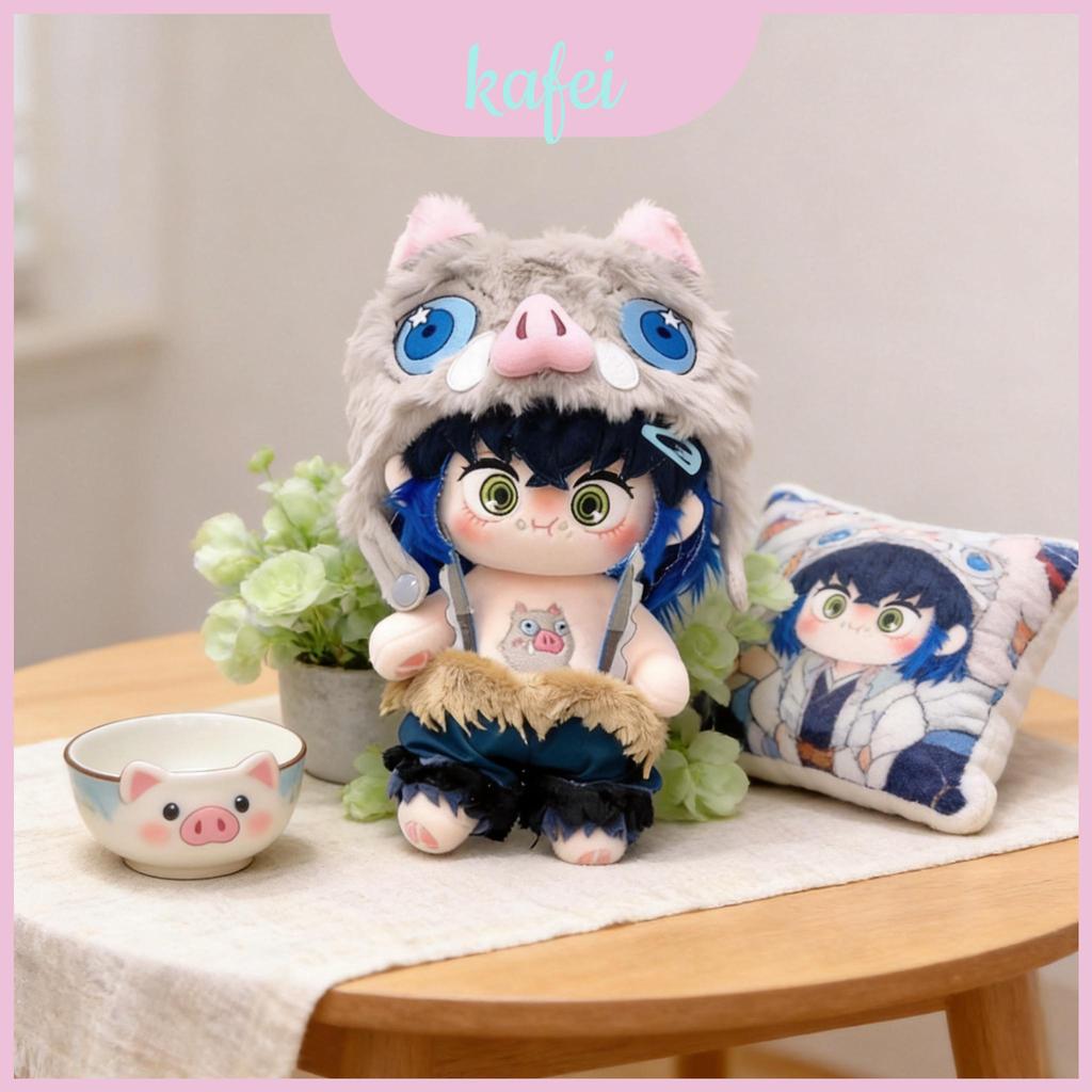 ตุ๊กตาผ้ากํามะหยี่อนิเมะ Inosuke 20 ซม. พร้อมหูแบบถอดได้สําหรับนักสะสมและให้ของขวัญ