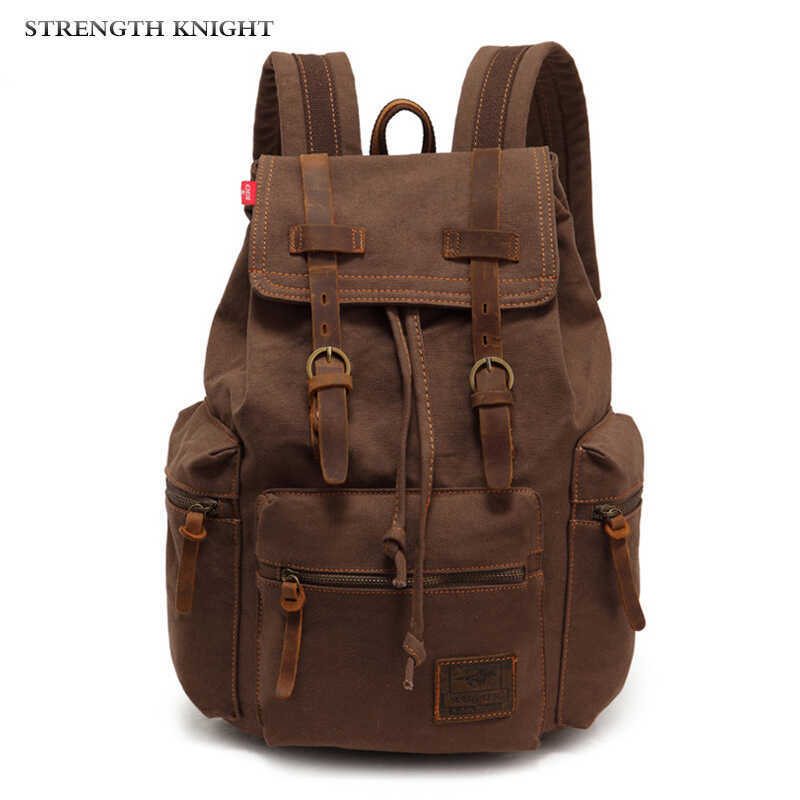 n's Backpack Vintae Canvas Backpack School Ba Men's Travel Bas Lare Capacity Travel Laptop Backpack