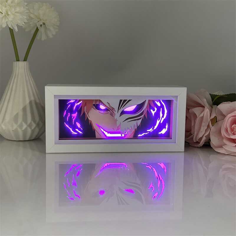 rved Lamp Anime Figure Kurosaki Ichigo Aizen Sousuke Ulquiorra Cifer Night Light Bedroom Decoration