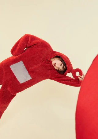 ชุด Onesie Jumpsuit ผู้ใหญ่ แขนยาว สไตล์ Teletubbies สำหรับคิกะรุมิ คอสเพลย์ งานHALLOWEENและCHRISTMAS PARTY