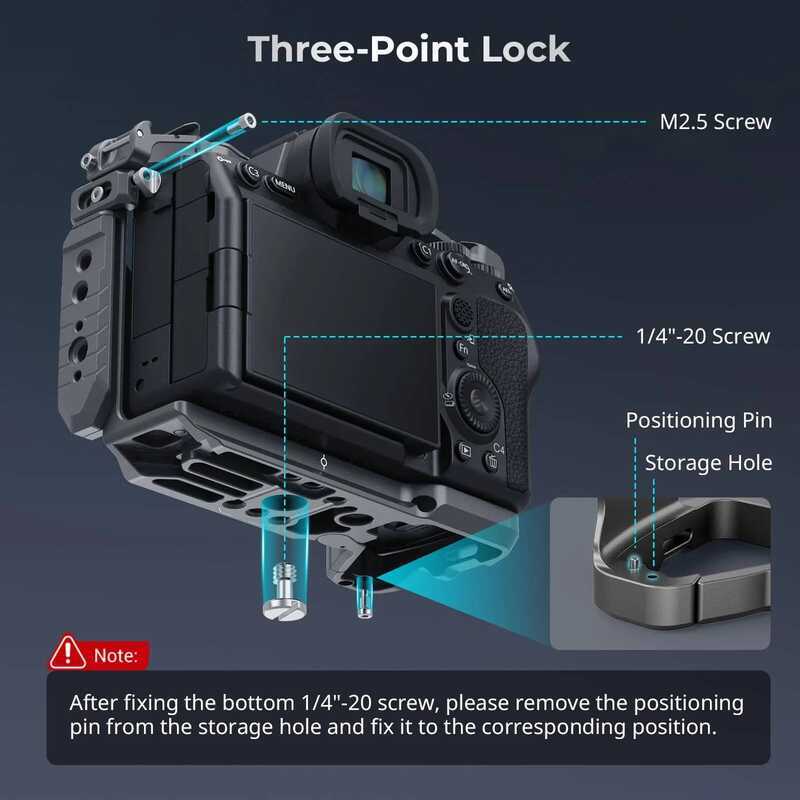 ▥ กรงปลดเร็วสำหรับ Sony 7R V / 7 Iv/Alpha 7S Iiiiii/ Alpha 1 /Alpha 4481