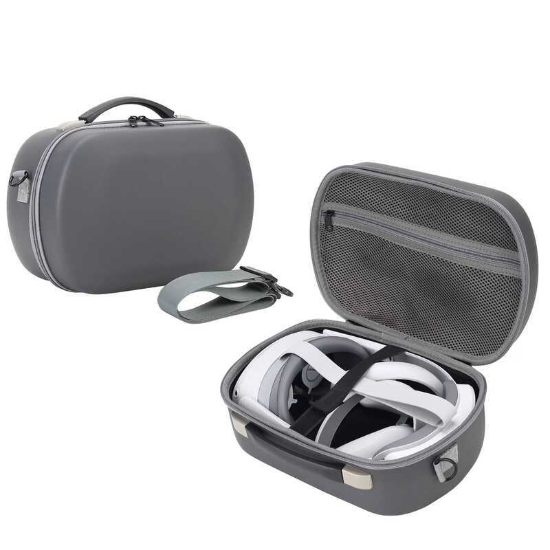 กระเป๋า 4 Oculus Pro กล่องพกพา VR ชุดหูฟังกระเป๋าเดินทางกล่องเก็บแบบแข็งสําหรับ Pico 3 / Quest 2