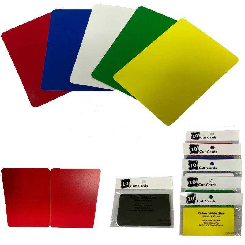 10 ชิ้นโป๊กเกอร์ตัดการ์ด 64*88 มม.พลาสติกแยกการ์ดเครื่องมือน้ํา Proof Texas HoldEm เกมกระดาน Casino 