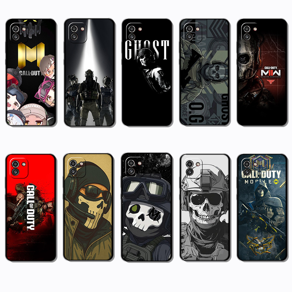 เคสโทรศัพท์สีดําแบบนุ่มสําหรับ Samsung Galaxy A03 164m CODM caseg