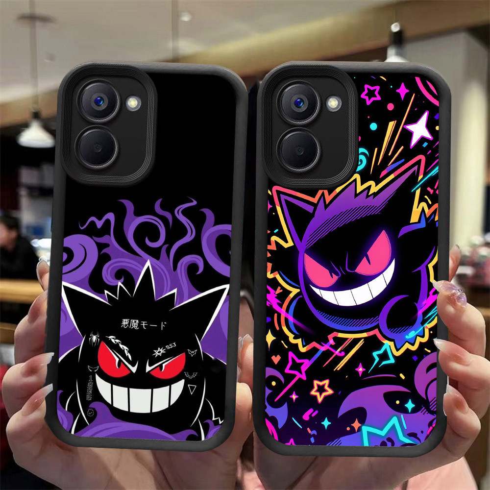 J-1 Pokemon Gengar ดำขาวชมพูเคสโทรศัพท์หรับ VIVO Y28S Y36 Y27S Y27 5G