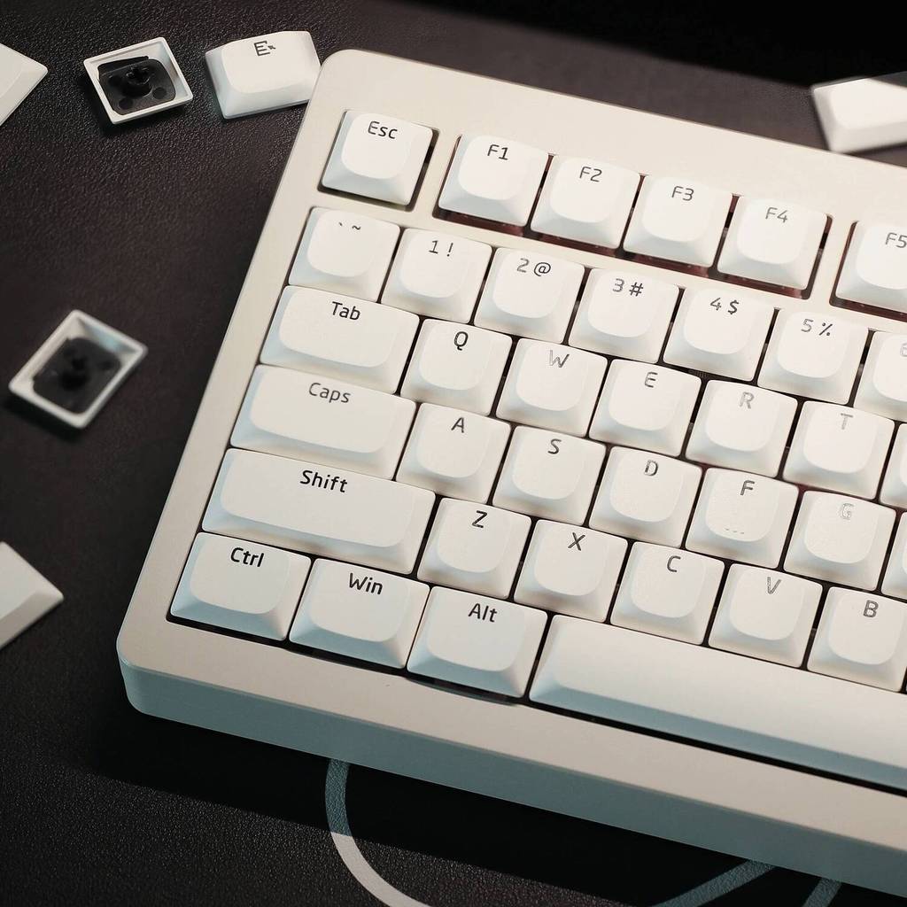 ใหม่ Chosfox 118 คีย์สีดําสีขาว Universal SA Low Profile PBT Keycaps คีย์บอร์ดแบบกลไกคีย์บอร์ดเกมที่