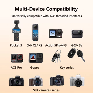 สายรัดข้อมือสำหรับ Insta360 Luna Ultra X5 X4 X3 GO Ace Pro Pocket 4P 4 3 Action พร้อมสกรู 1/4 นิ้ว ป้องกันการสูญหาย