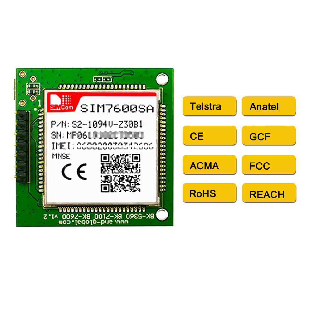 ใหม่สําหรับLatin America North America New Zealand Australia LTE Cat 1 SIM7600SA MNSEชุด