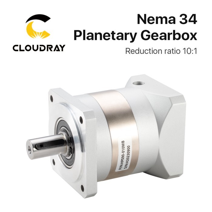 Cloudray Nema34 Ratio 10:1 Planetary Gearbox Motor Speed Reducer with 14mm Input for Nema34 Stepper
