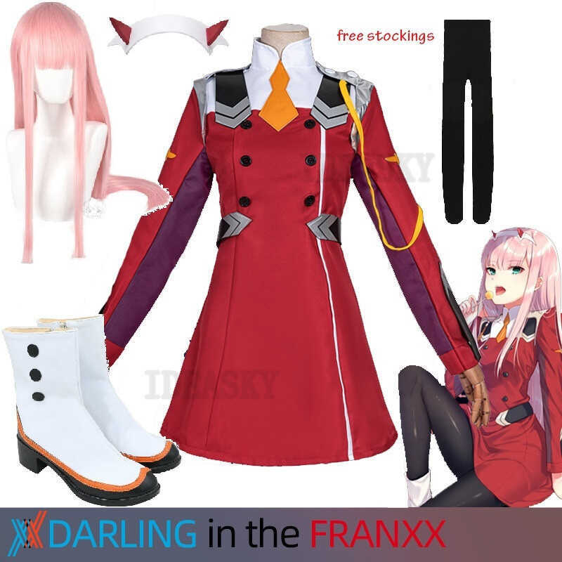 W Game DARLING DARLING In The FRANXX Zero Two Cosplay Costume Dress 02 Cosplay Costume Women Cospla