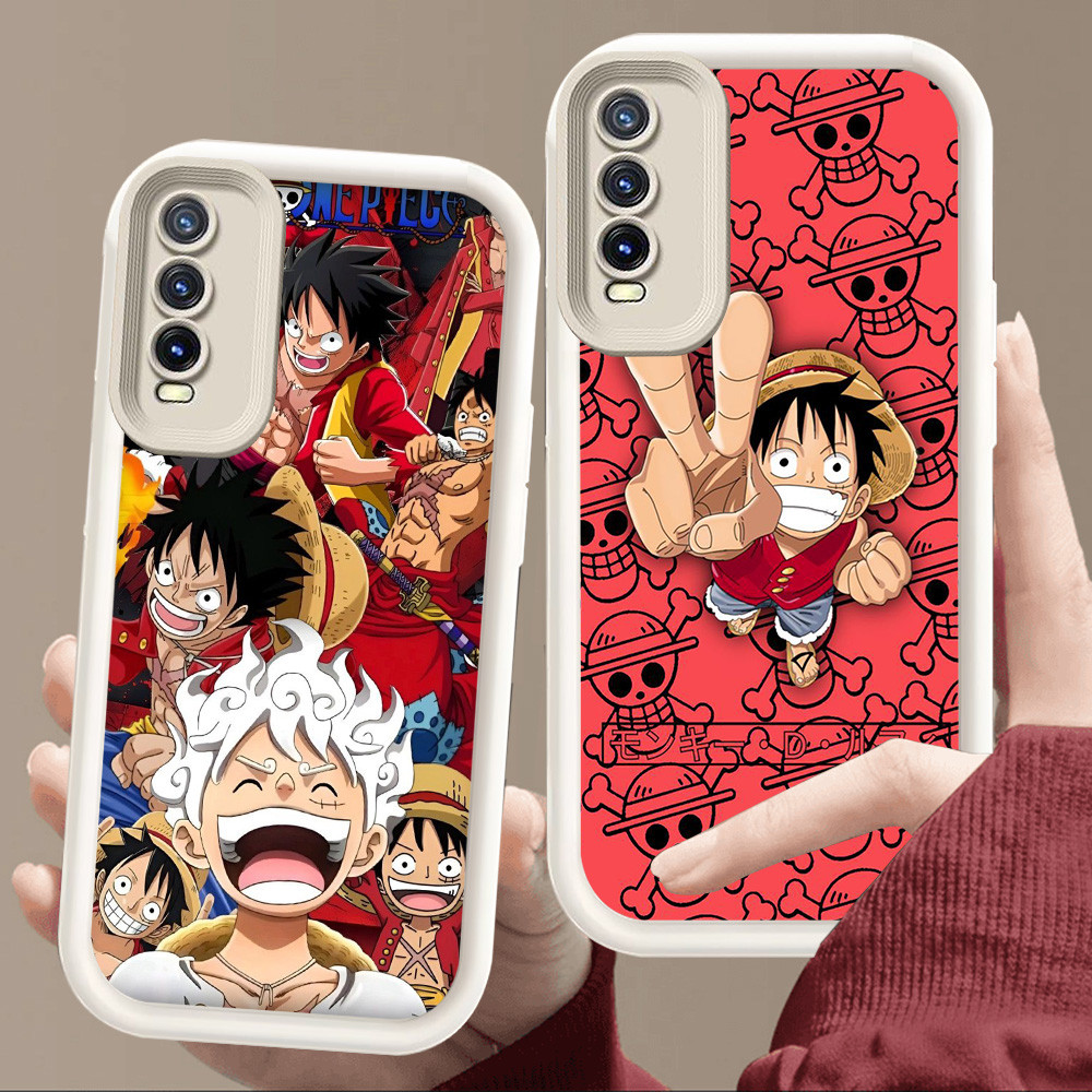 เคสสําหรับ VIVO V19 Neo V17 Y20i Y20 Y20s Y66 S1 Y12s Y11s V15 Y83 Pro นุ่มสีขาว E43 One Piece Luffy