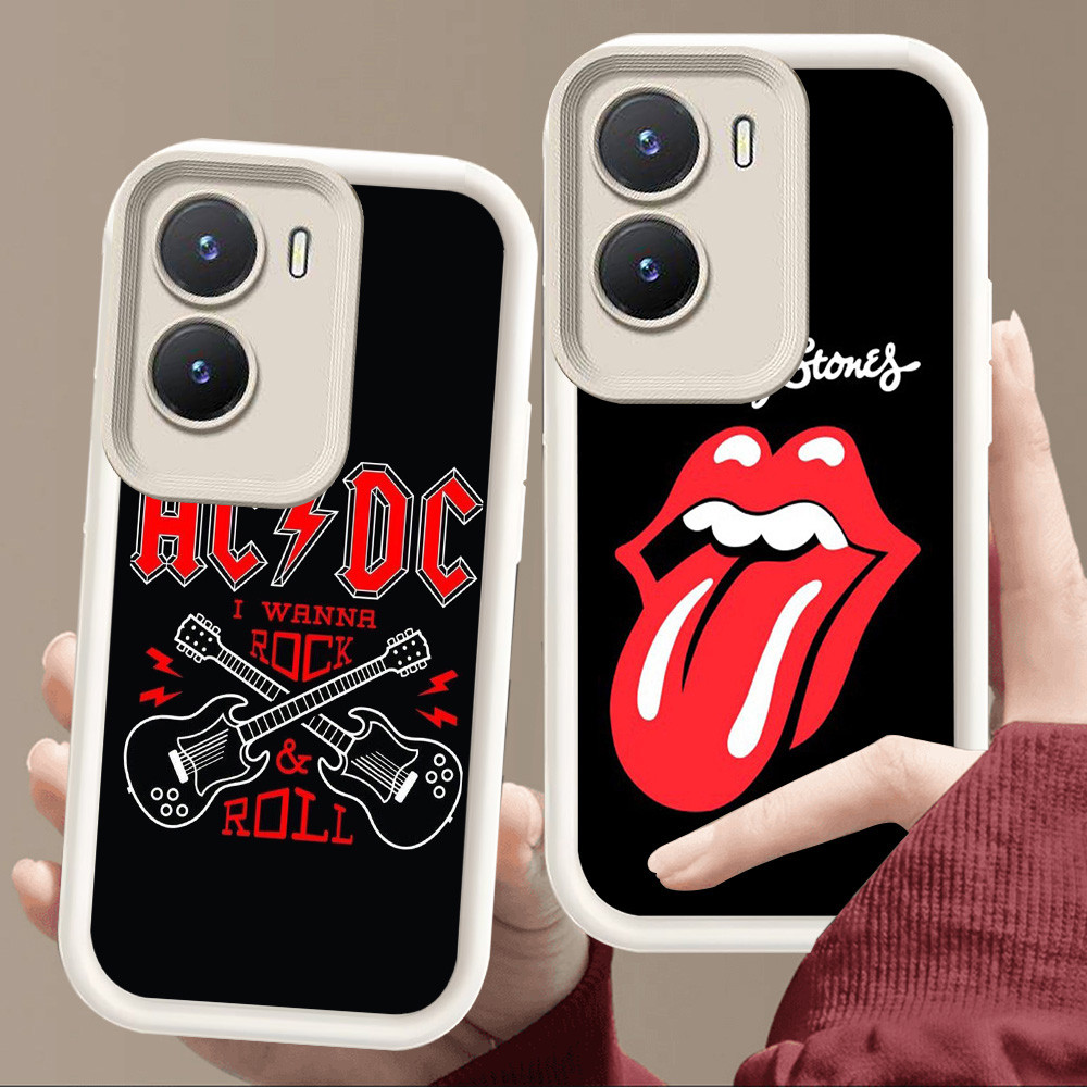 สําหรับ VIVO IQOO Z9 Y15a Y35 Z10 13 Y01 T4 Y55 Y75 Z9X Y22s Y15s Y22 Y56 Y16 5G นุ่มสีขาว E77 แฟชั่