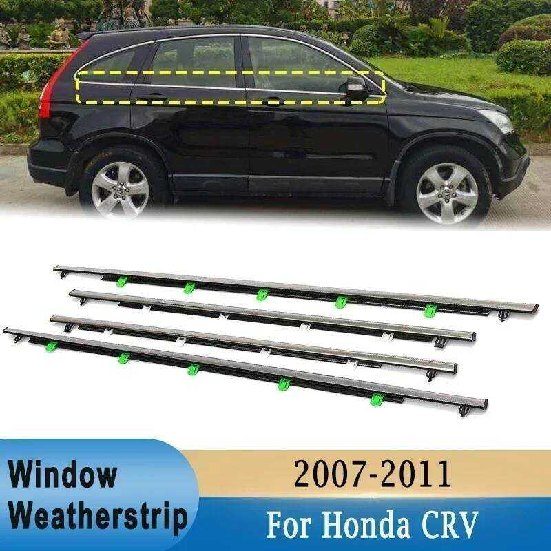 รถ Weatherstrips สําหรับ Honda CRV CR-V 2007-2011 Chrome ด้านข้างประตู Moulding Trim B ด้านนอกกระจกห